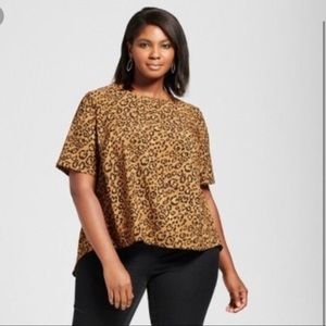 Ava and Viv Leopard Print Shirt